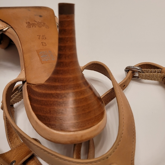 Coach Meg Leather Open Toe Ankle Strap Sandals - Picture 8 of 16